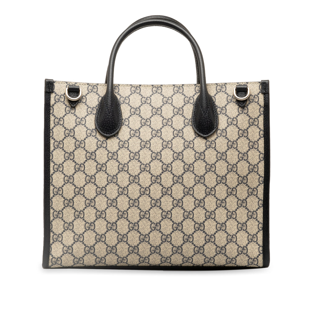 Gucci Small GG Supreme Interlocking G Tote Brown