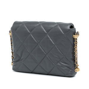 Chanel Mini Quilted Lambskin Crush on Chains Flap Gray