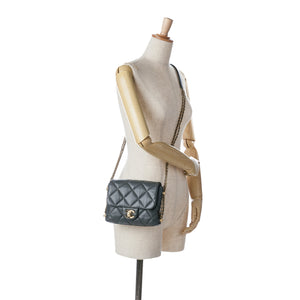 Chanel Mini Quilted Lambskin Crush on Chains Flap Gray