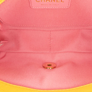 Chanel Small Lambskin Entwined Chain Flap Yellow