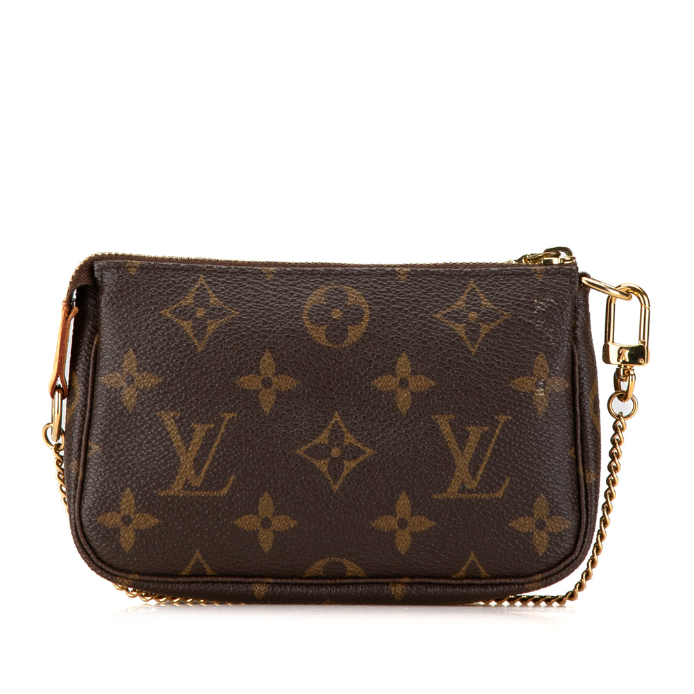 Louis Vuitton Monogram Mini Pochette Accessoires Brown