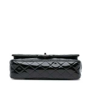 Chanel Medium Classic Patent Double Flap Black