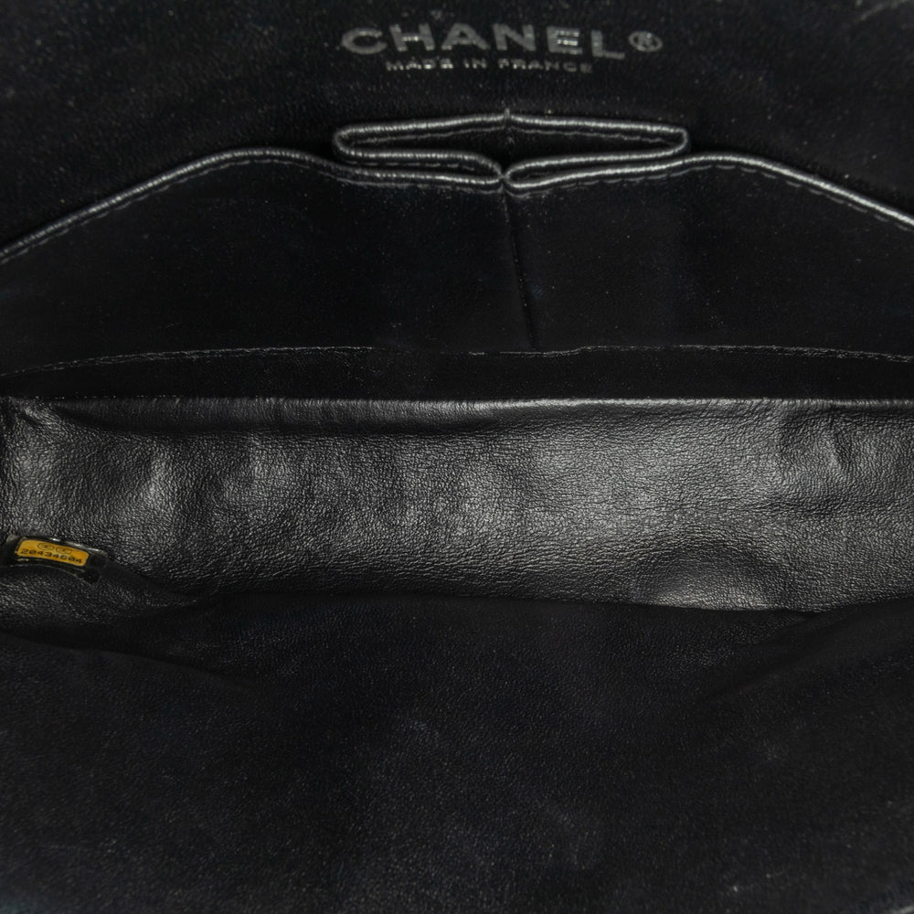 Chanel Medium Classic Patent Double Flap Black