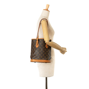 Louis Vuitton Monogram Petit Bucket Brown