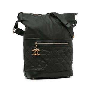 Chanel Caviar Casual Style Hobo Black