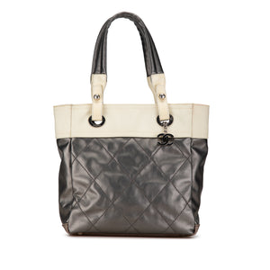 Chanel Small Bicolor Paris-Biarritz Tote Gray