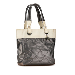 Chanel Small Bicolor Paris-Biarritz Tote Gray