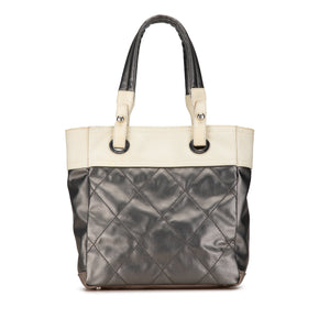 Chanel Small Bicolor Paris-Biarritz Tote Gray