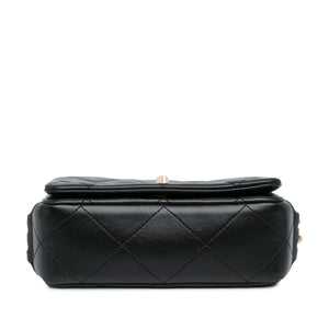 Chanel Mini Quilted Lambskin Multi Chain Flap Black