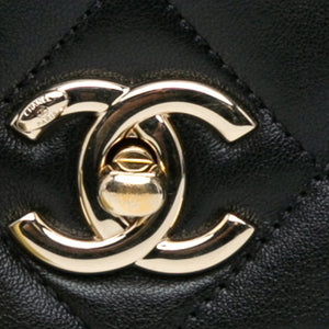 Chanel Mini Quilted Lambskin Multi Chain Flap Black