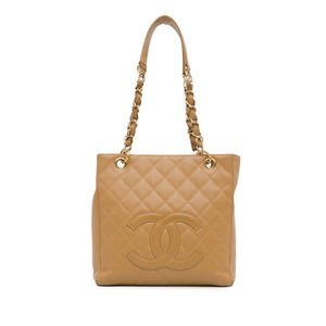 Chanel Caviar Petite Shopping Tote Brown