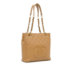 Chanel Caviar Petite Shopping Tote Brown