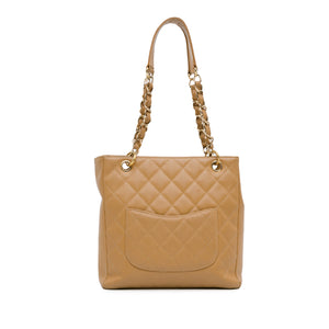 Chanel Caviar Petite Shopping Tote Brown