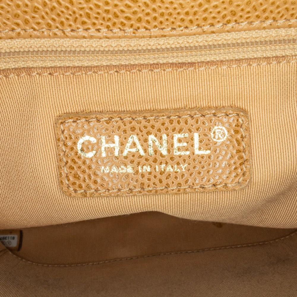 Chanel Caviar Petite Shopping Tote Brown