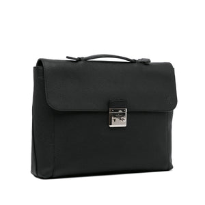 Louis Vuitton Taurillon Serviette Dorian Briefcase Black