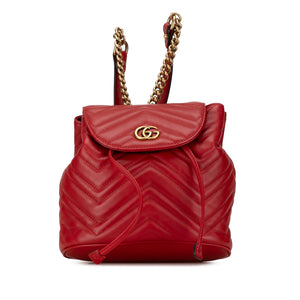 Gucci GG Marmont Matelasse Backpack Red