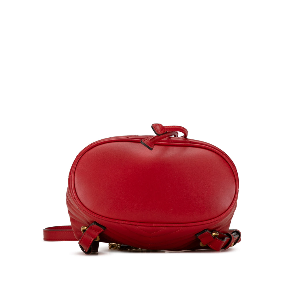 Gucci GG Marmont Matelasse Backpack Red