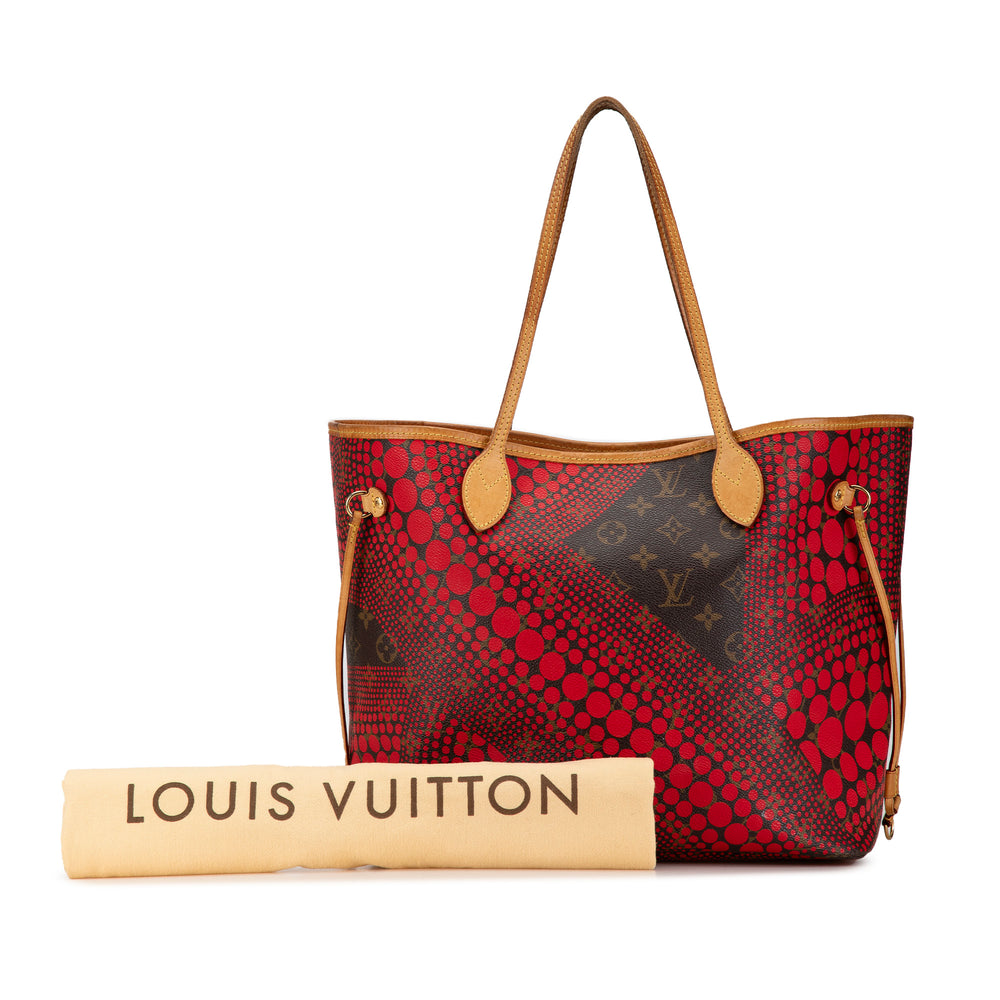 Louis Vuitton Yayoi Kusama Monogram Neverfull MM Red