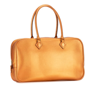 Hermès Metallic Chevre Coromandel Plume Elan 28 Orange