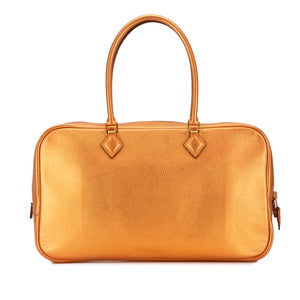 Hermès Metallic Chevre Coromandel Plume Elan 28 Orange