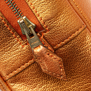 Hermès Metallic Chevre Coromandel Plume Elan 28 Orange