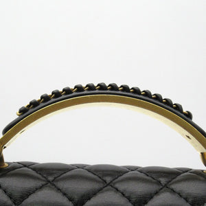 Chanel Small Lambskin Boy Top Handle Black