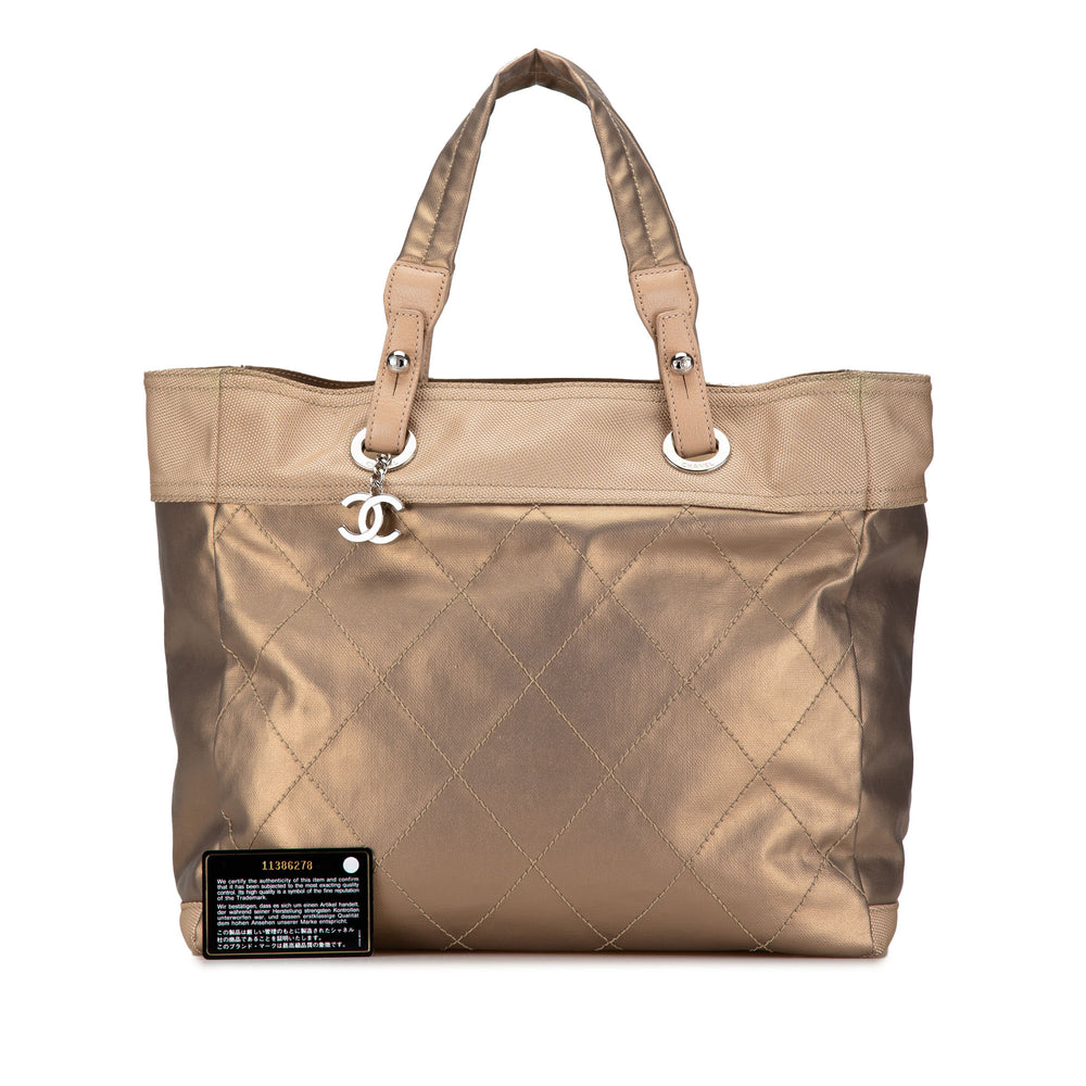 Chanel Large Paris Biarritz Tote Gold