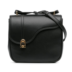 Gucci Leather Equestrian Crossbody Black