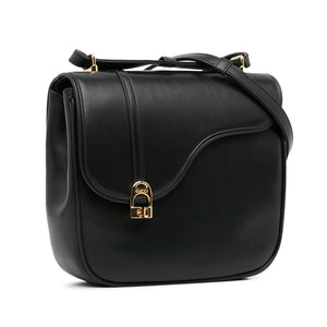 Gucci Leather Equestrian Crossbody Black