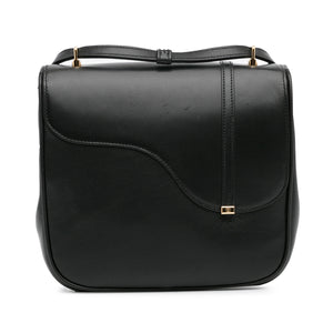 Gucci Leather Equestrian Crossbody Black