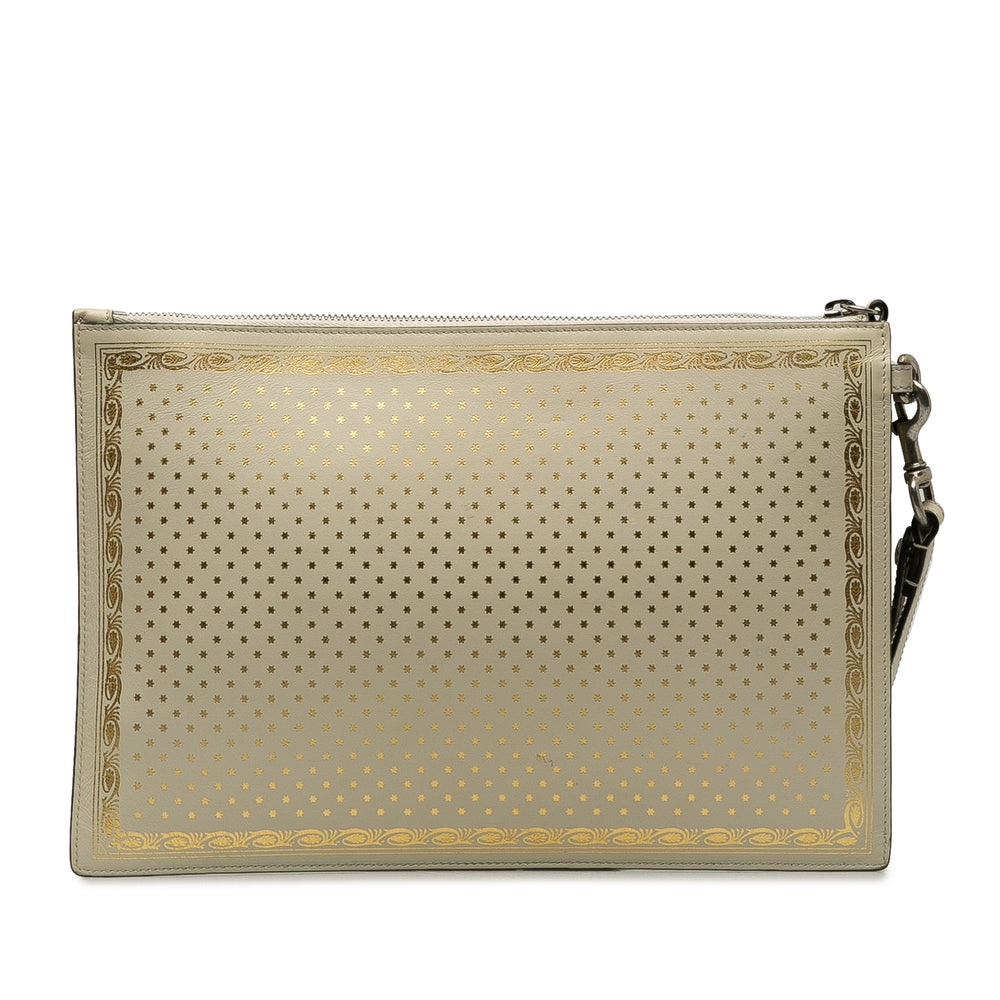 Gucci Guccy Sega Clutch White