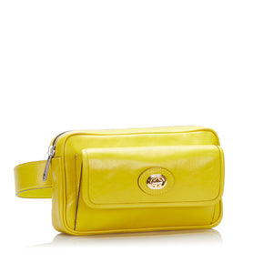 Gucci Interlocking G Morpheus Leather Belt Bag Yellow