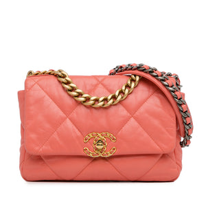 Chanel Medium Lambskin 19 Flap Pink