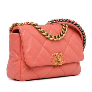 Chanel Medium Lambskin 19 Flap Pink