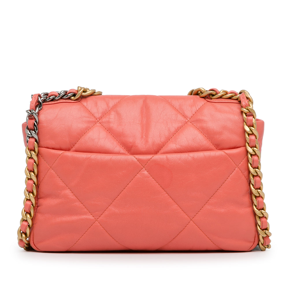 Chanel Medium Lambskin 19 Flap Pink