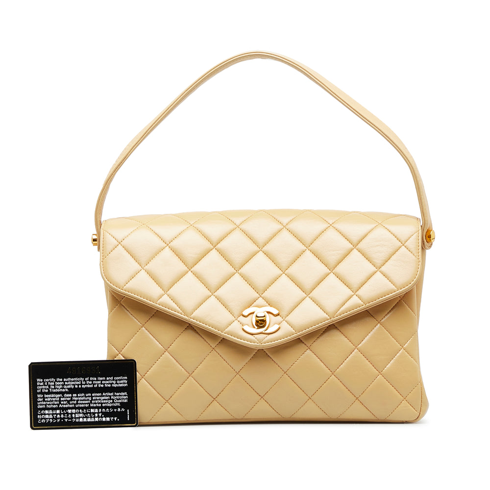 Chanel Medium Lambskin Envelope Flap Brown